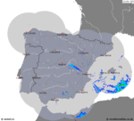 Imágenes de radar España 16:50 UTC